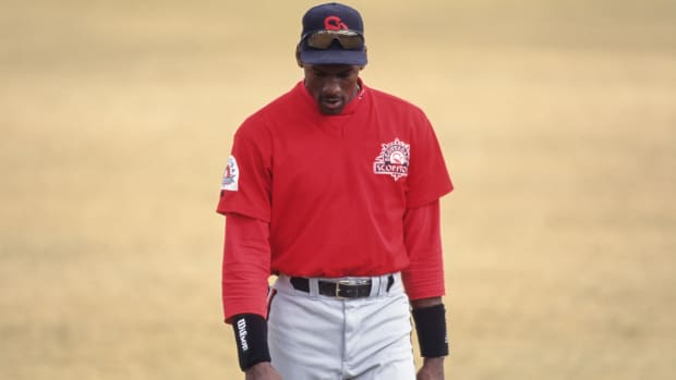 Michael Jordan playing minor league baseball.